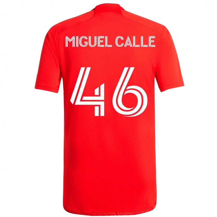 Danxen Kinderen Juan Miguel Calle #46 Rood Wit Thuisshirt Thuistenue 2025/26 T-Shirt