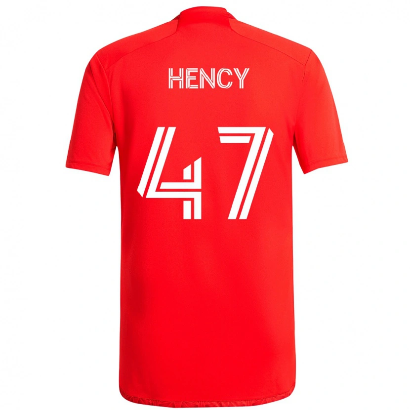 Danxen Kinderen Billy Hency #47 Rood Wit Thuisshirt Thuistenue 2025/26 T-Shirt