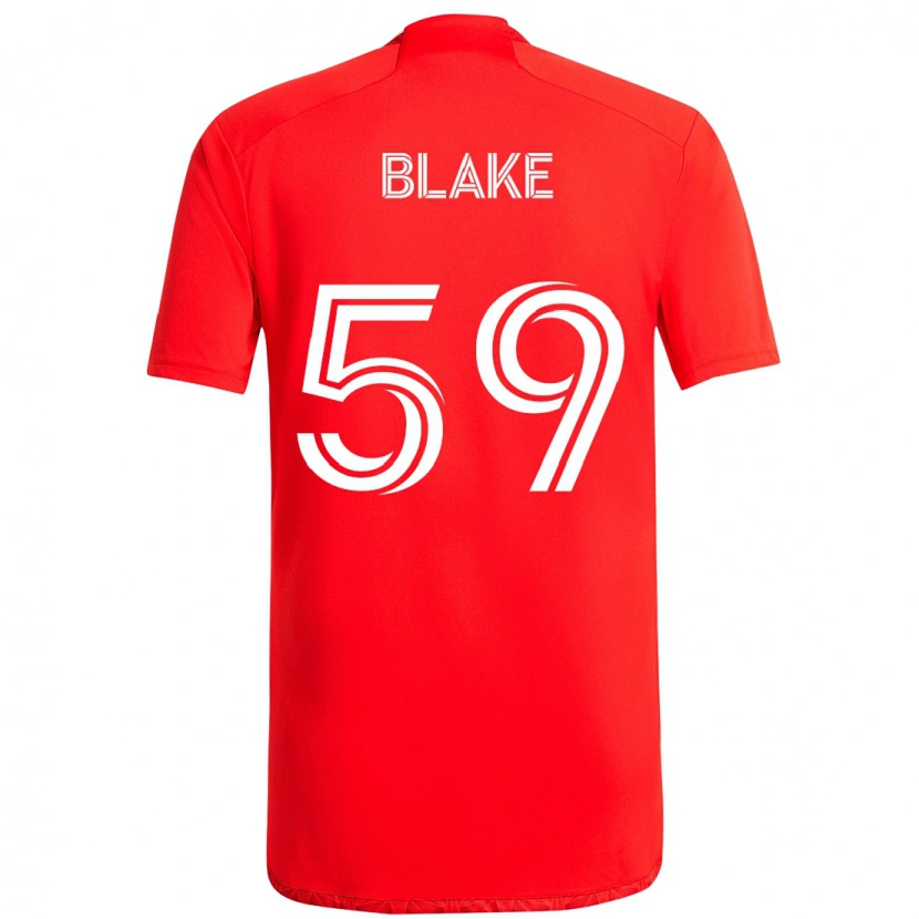 Danxen Kinderen Romain Blake #59 Rood Wit Thuisshirt Thuistenue 2025/26 T-Shirt