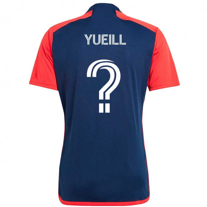 Danxen Kinderen Jackson Yueill #0 Blauw Rood Thuisshirt Thuistenue 2025/26 T-Shirt