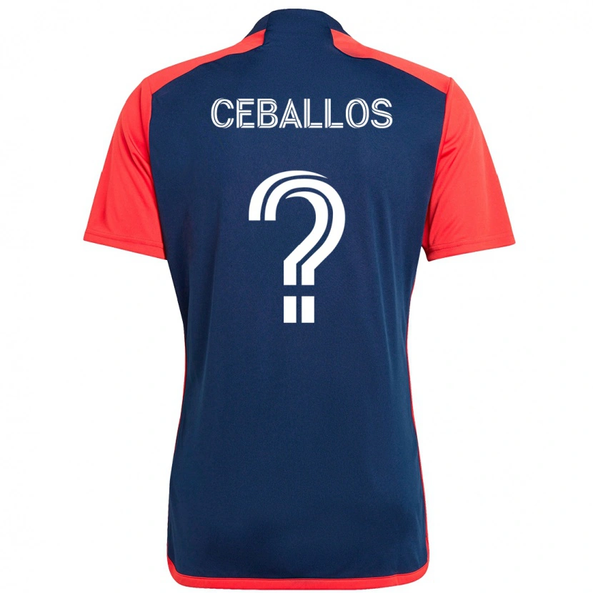 Danxen Kinderen Brayan Ceballos #0 Blauw Rood Thuisshirt Thuistenue 2025/26 T-Shirt