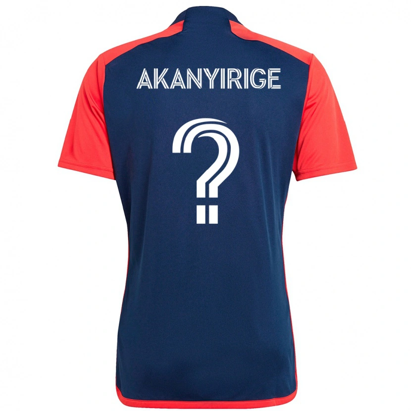 Danxen Kinderen Jacob Akanyirige #0 Blauw Rood Thuisshirt Thuistenue 2025/26 T-Shirt