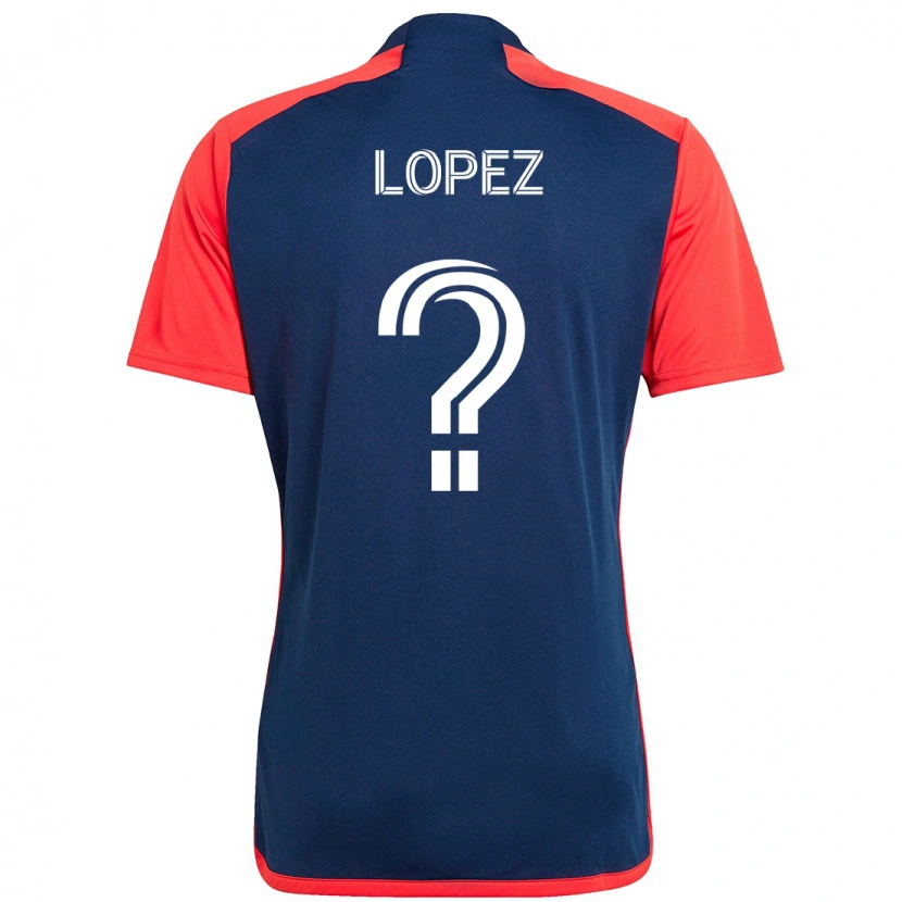 Danxen Kinderen Darwin Lopez #0 Blauw Rood Thuisshirt Thuistenue 2025/26 T-Shirt