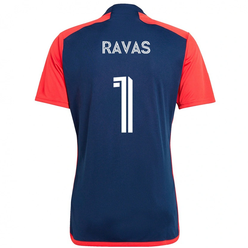 Danxen Kinderen Henrich Ravas #1 Blauw Rood Thuisshirt Thuistenue 2025/26 T-Shirt