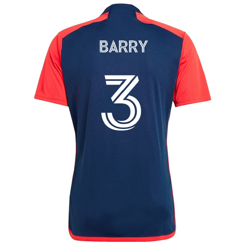 Danxen Kinderen Hesron Barry #3 Blauw Rood Thuisshirt Thuistenue 2025/26 T-Shirt