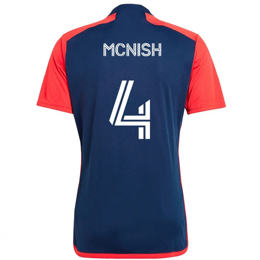 Danxen Kinderen Sheridan Mcnish #4 Blauw Rood Thuisshirt Thuistenue 2025/26 T-Shirt