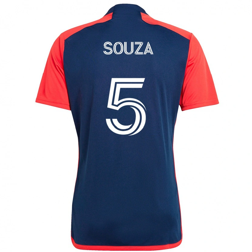 Danxen Kinderen Victor Souza #5 Blauw Rood Thuisshirt Thuistenue 2025/26 T-Shirt
