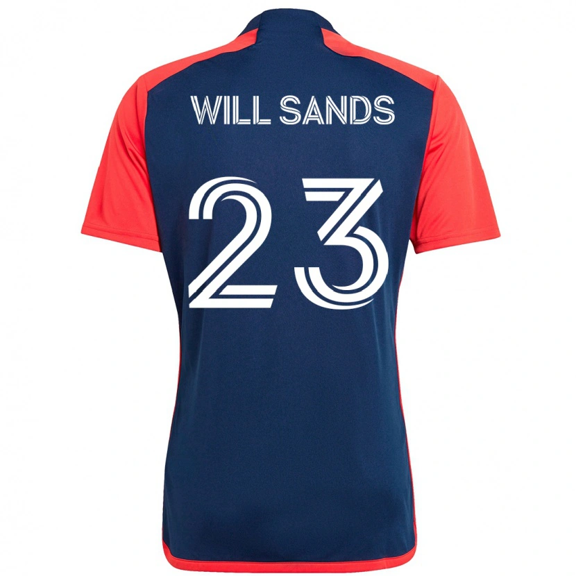 Danxen Kinderen Will Sands #23 Blauw Rood Thuisshirt Thuistenue 2025/26 T-Shirt