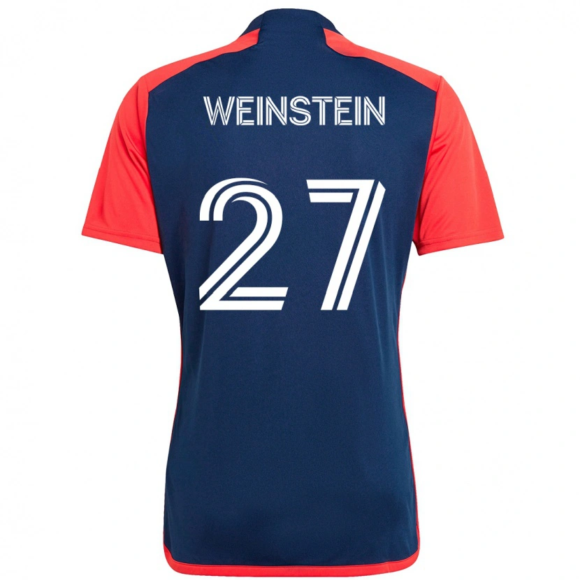 Danxen Kinderen Max Weinstein #27 Blauw Rood Thuisshirt Thuistenue 2025/26 T-Shirt