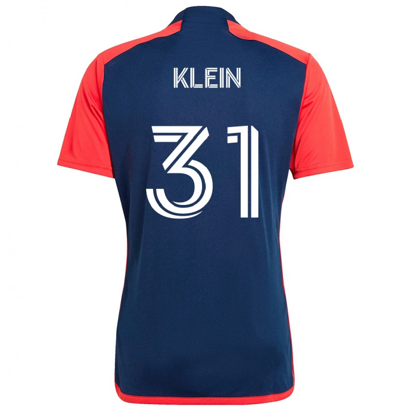 Danxen Kinderen Eric Klein #31 Blauw Rood Thuisshirt Thuistenue 2025/26 T-Shirt