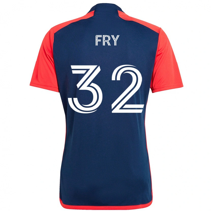 Danxen Kinderen Malcolm Fry #32 Blauw Rood Thuisshirt Thuistenue 2025/26 T-Shirt