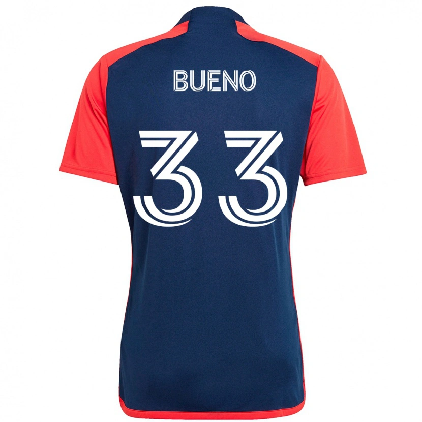 Danxen Kinderen Brandonn Bueno #33 Blauw Rood Thuisshirt Thuistenue 2025/26 T-Shirt