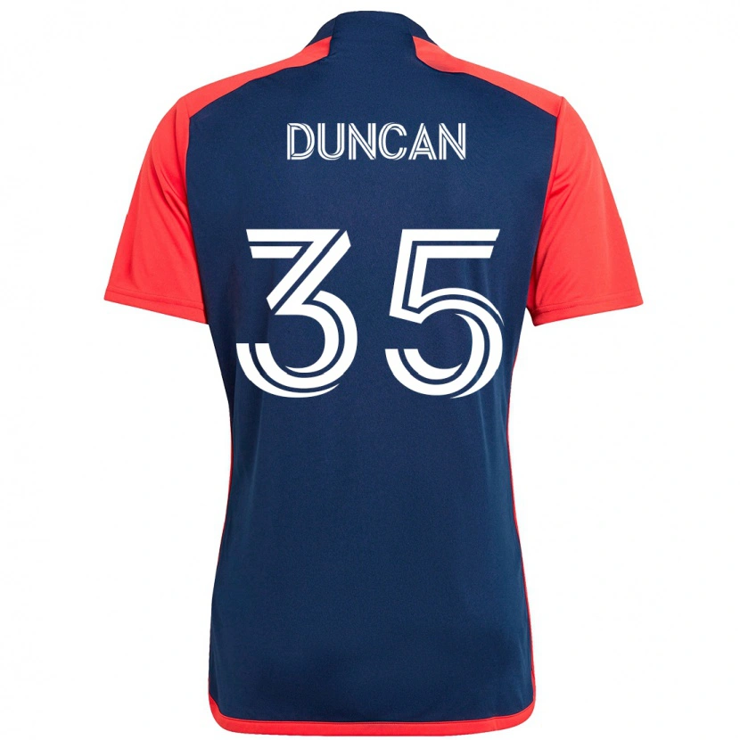 Danxen Kinderen Nakye Greenidge-Duncan #35 Blauw Rood Thuisshirt Thuistenue 2025/26 T-Shirt
