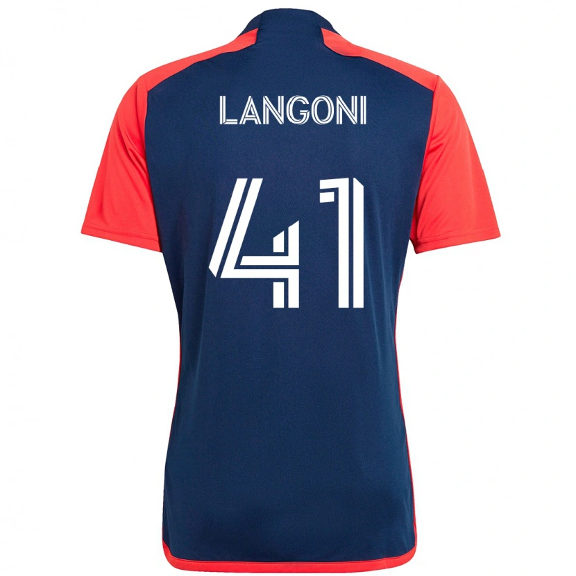 Danxen Kinderen Luca Langoni #41 Blauw Rood Thuisshirt Thuistenue 2025/26 T-Shirt