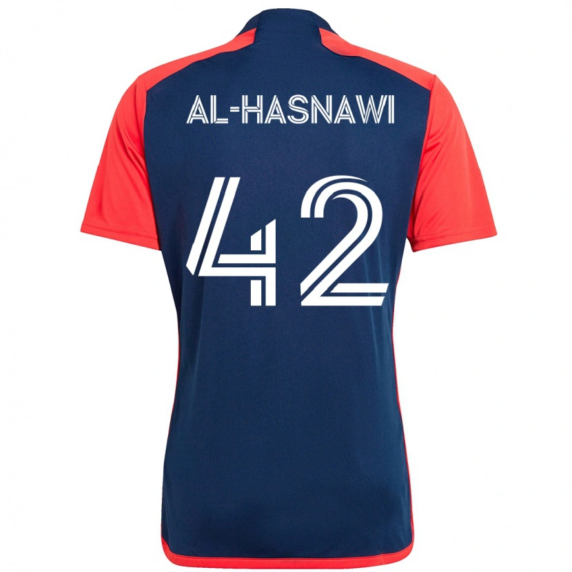 Danxen Kinderen Moshtaba Al-Hasnawi #42 Blauw Rood Thuisshirt Thuistenue 2025/26 T-Shirt