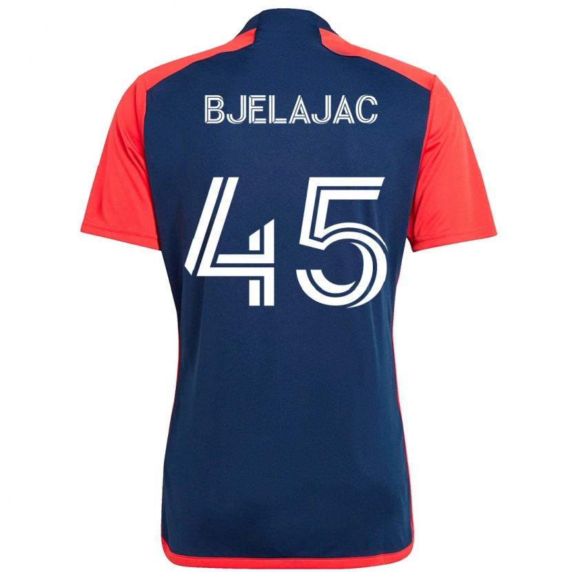 Danxen Kinderen Andrej Bjelajac #45 Blauw Rood Thuisshirt Thuistenue 2025/26 T-Shirt