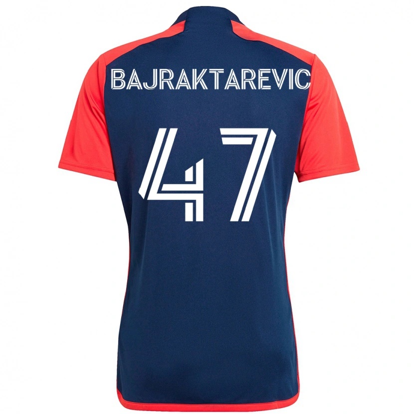 Danxen Kinderen Esmir Bajraktarevic #47 Blauw Rood Thuisshirt Thuistenue 2025/26 T-Shirt