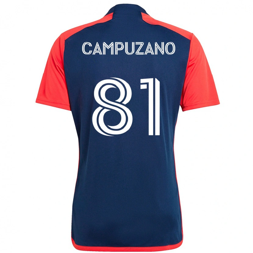 Danxen Kinderen Nico Campuzano #81 Blauw Rood Thuisshirt Thuistenue 2025/26 T-Shirt