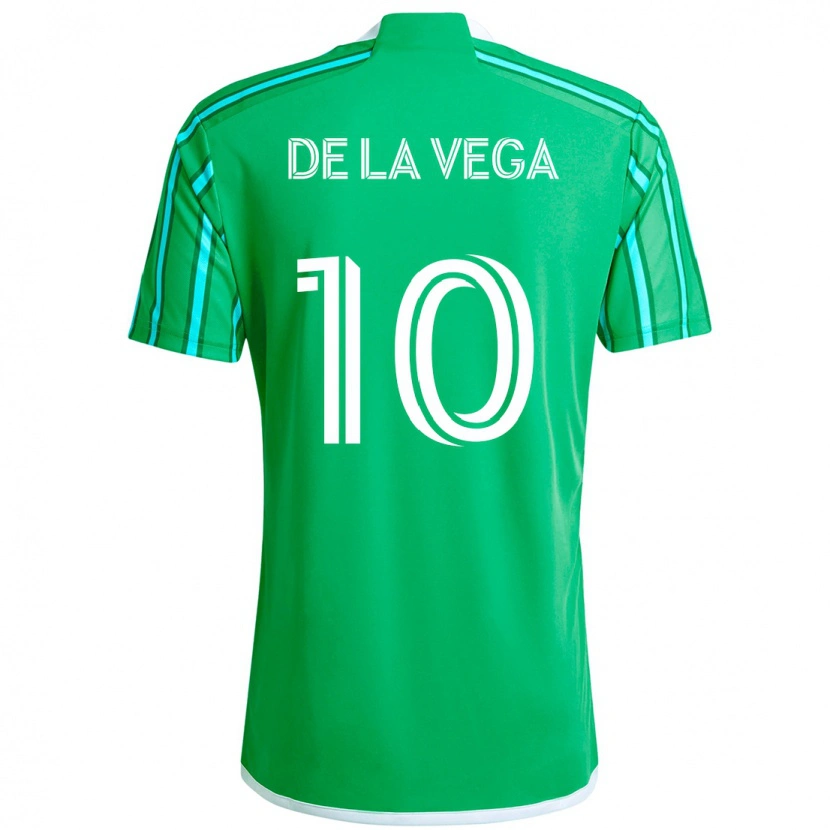 Danxen Kinderen Pedro De La Vega #10 Groen Wit Thuisshirt Thuistenue 2025/26 T-Shirt