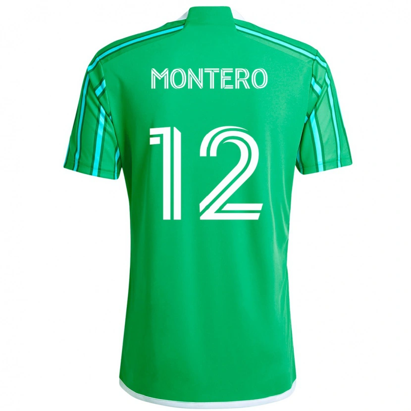 Danxen Kinderen Fredy Montero #12 Groen Wit Thuisshirt Thuistenue 2025/26 T-Shirt