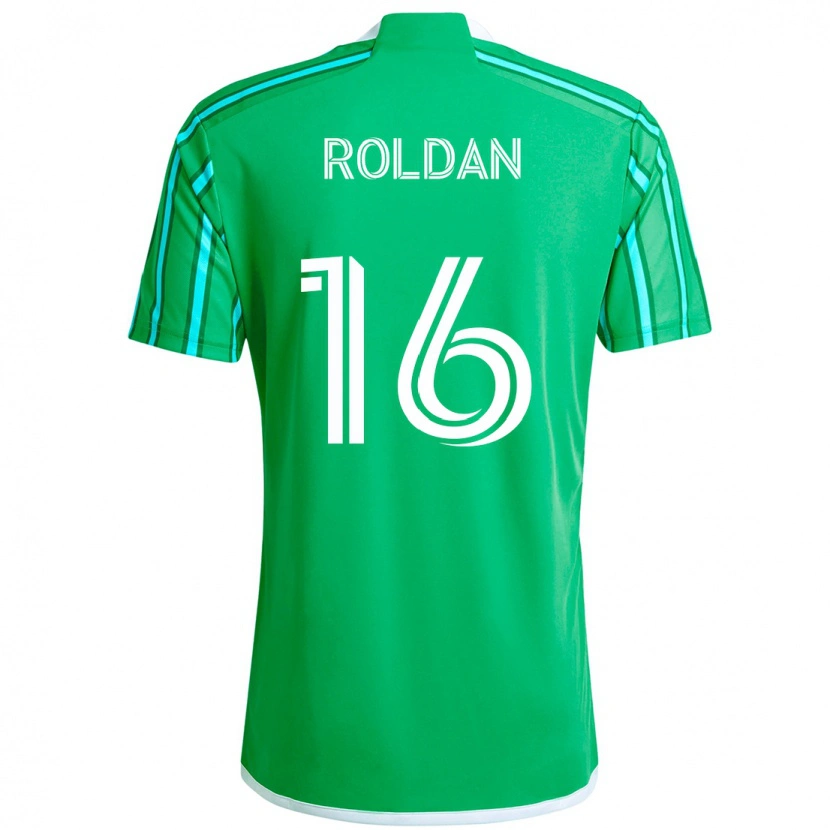 Danxen Kinderen Álex Roldán #16 Groen Wit Thuisshirt Thuistenue 2025/26 T-Shirt