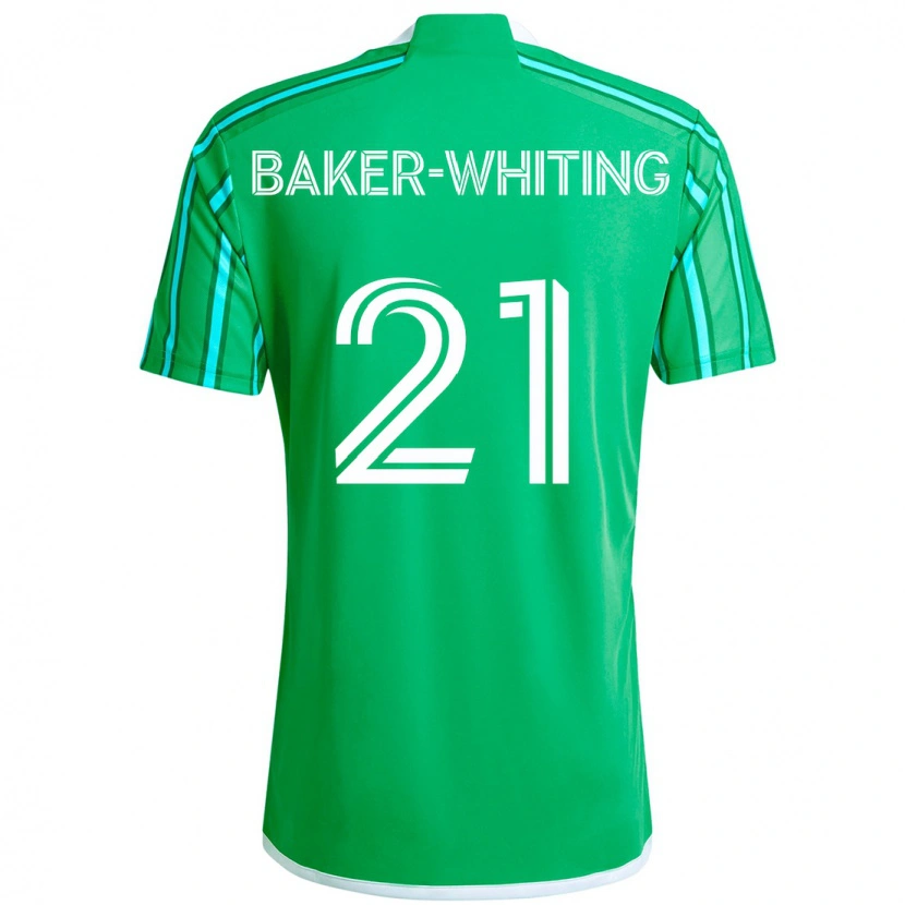 Danxen Kinderen Reed Baker-Whiting #21 Groen Wit Thuisshirt Thuistenue 2025/26 T-Shirt