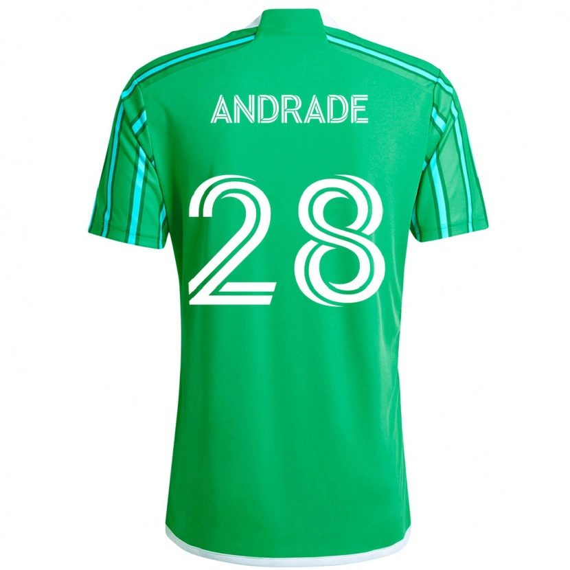Danxen Kinderen Yeimar Gómez Andrade #28 Groen Wit Thuisshirt Thuistenue 2025/26 T-Shirt
