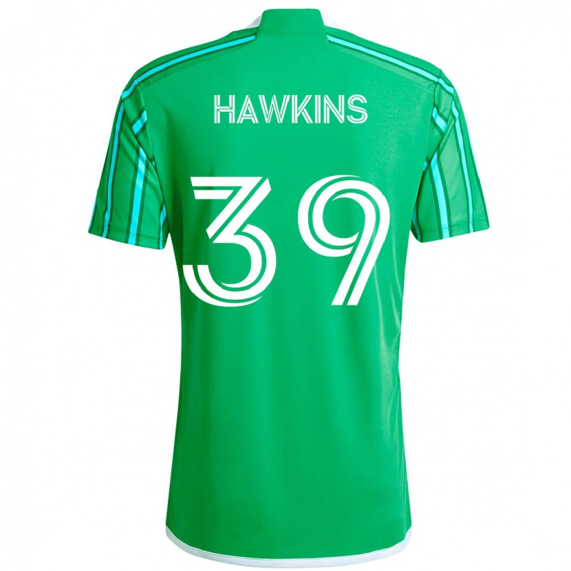 Danxen Kinderen Stuart Hawkins #39 Groen Wit Thuisshirt Thuistenue 2025/26 T-Shirt