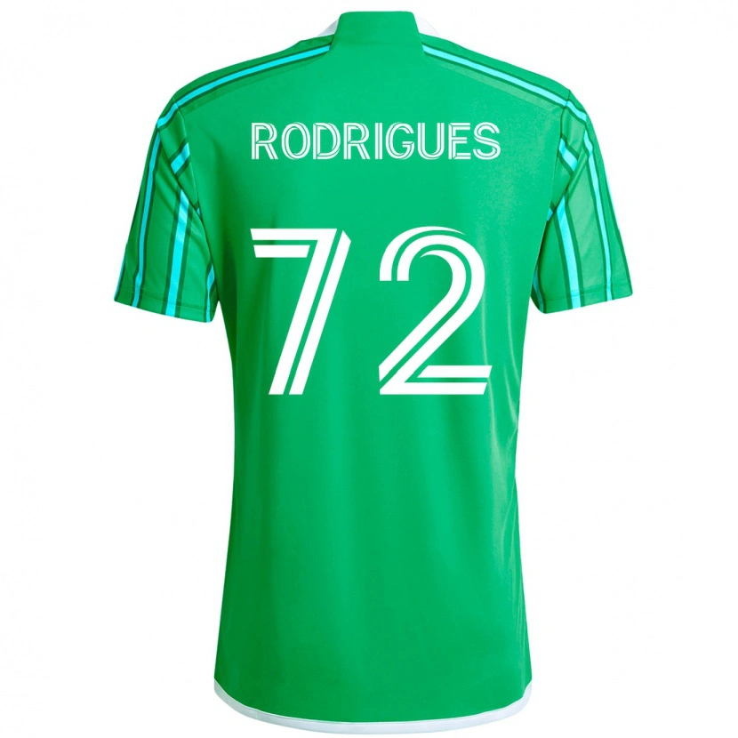 Danxen Kinderen Braudílio Rodrigues #72 Groen Wit Thuisshirt Thuistenue 2025/26 T-Shirt