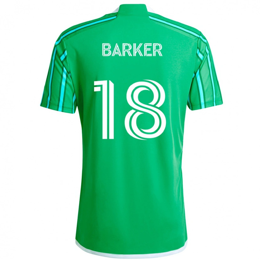 Danxen Kinderen Alicia Barker #18 Groen Wit Thuisshirt Thuistenue 2025/26 T-Shirt
