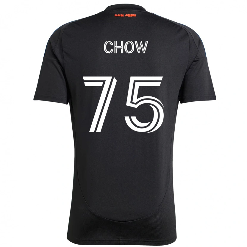 Danxen Kinderen Alex Chow #75 Zwart Donkerblauw Thuisshirt Thuistenue 2025/26 T-Shirt