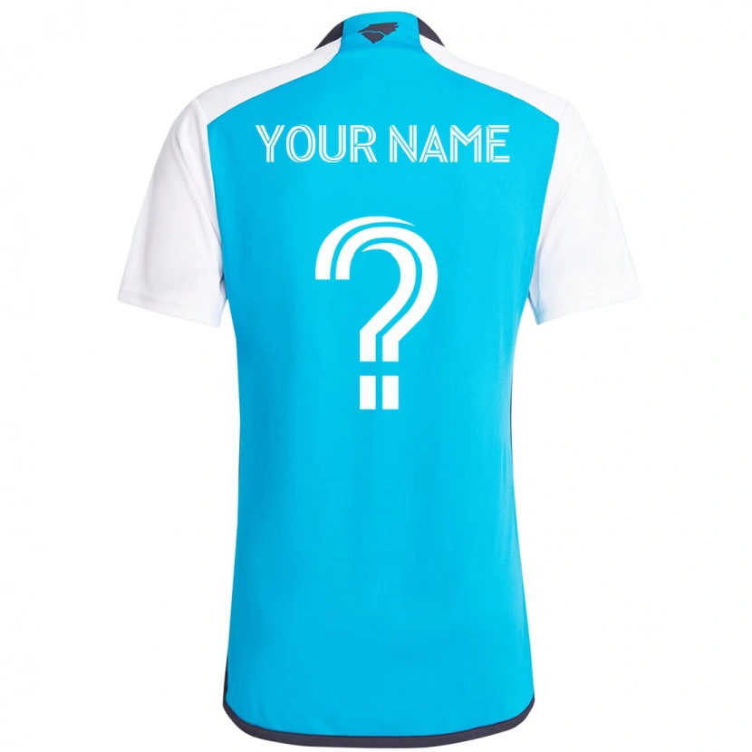 Danxen Kinderen Uw Naam #0 Hemelsblauw Wit Thuisshirt Thuistenue 2025/26 T-Shirt