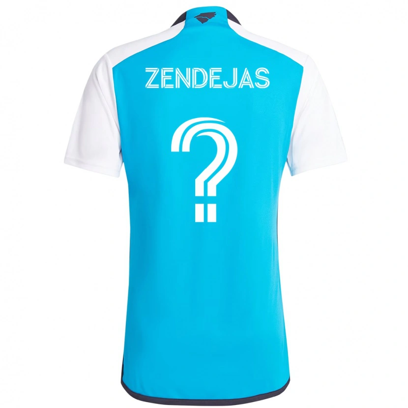 Danxen Kinderen Adrián Zendejas #0 Hemelsblauw Wit Thuisshirt Thuistenue 2025/26 T-Shirt