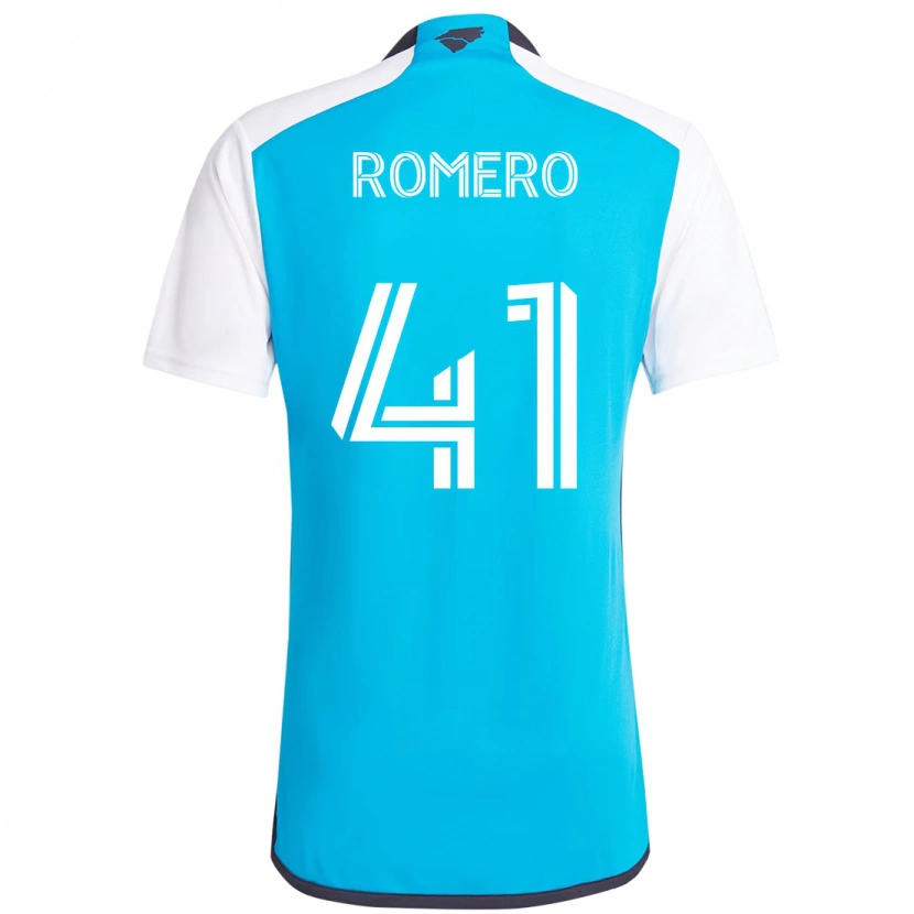 Danxen Kinderen Brian Romero #41 Hemelsblauw Wit Thuisshirt Thuistenue 2025/26 T-Shirt