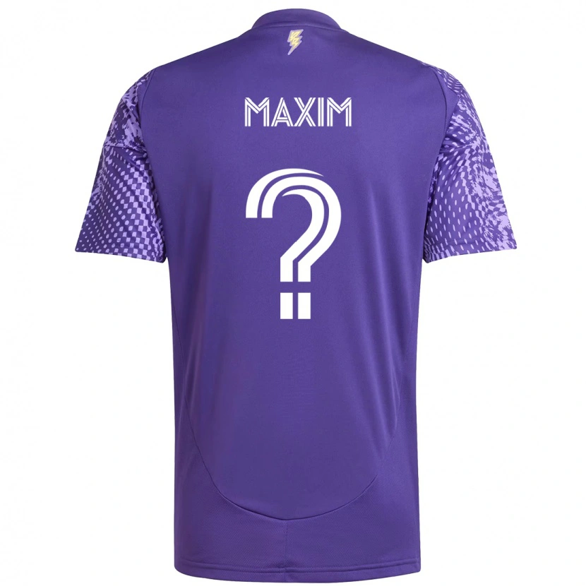 Danxen Kinderen Luca Maxim #0 Paars Wit Thuisshirt Thuistenue 2025/26 T-Shirt