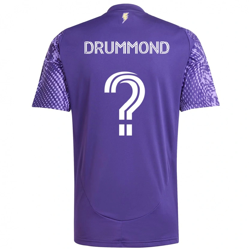 Danxen Kinderen Owen Drummond #0 Paars Wit Thuisshirt Thuistenue 2025/26 T-Shirt