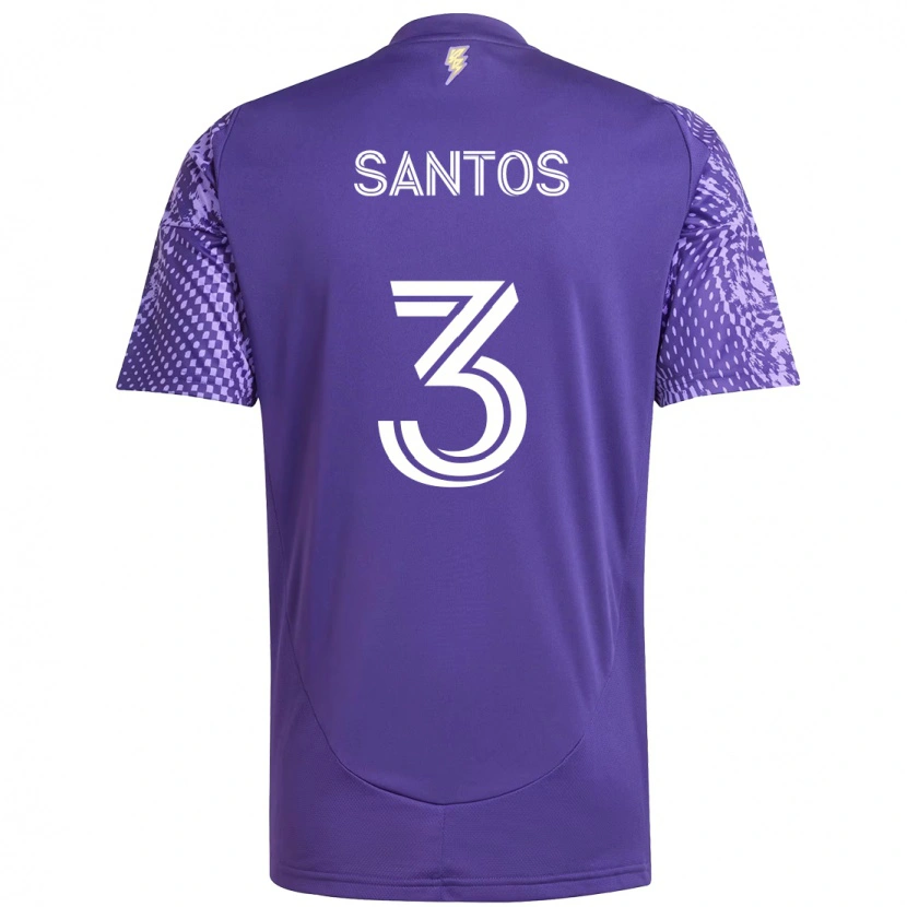 Danxen Kinderen Rafael Santos #3 Paars Wit Thuisshirt Thuistenue 2025/26 T-Shirt