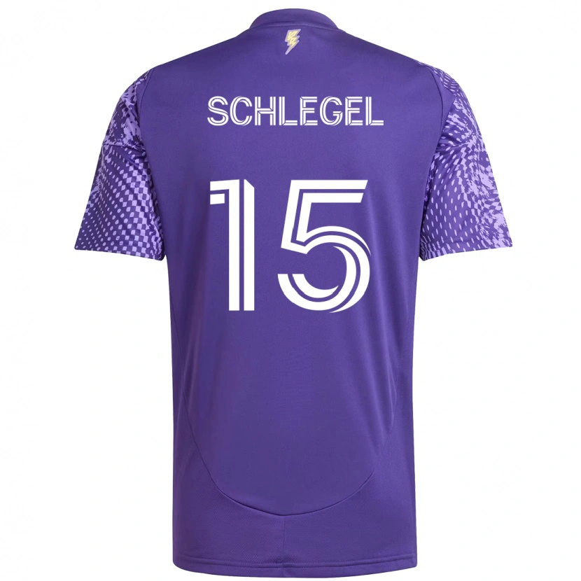 Danxen Kinderen Rodrigo Schlegel #15 Paars Wit Thuisshirt Thuistenue 2025/26 T-Shirt
