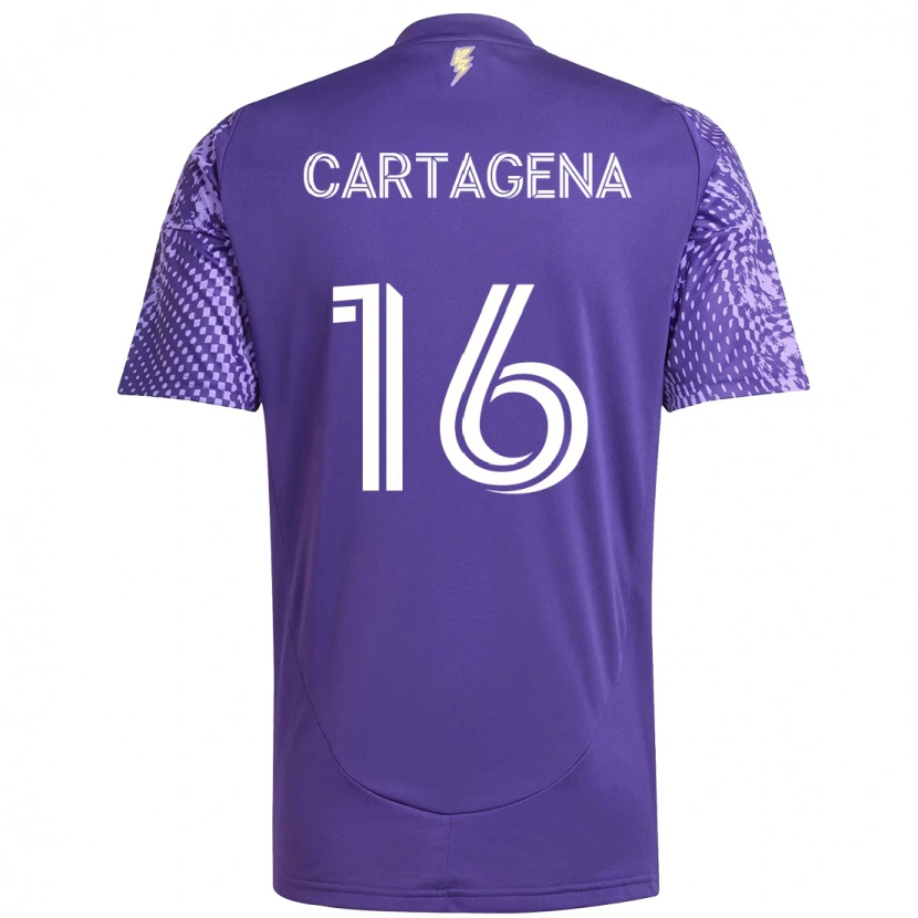 Danxen Kinderen Wilder Cartagena #16 Paars Wit Thuisshirt Thuistenue 2025/26 T-Shirt