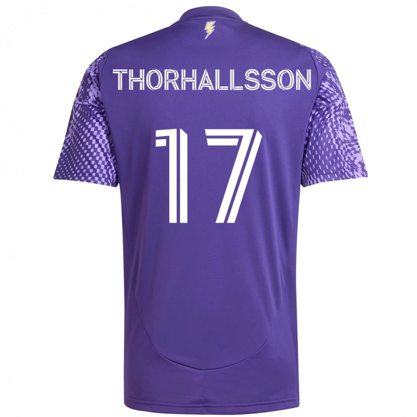 Danxen Kinderen Dagur Dan Thórhallsson #17 Paars Wit Thuisshirt Thuistenue 2025/26 T-Shirt