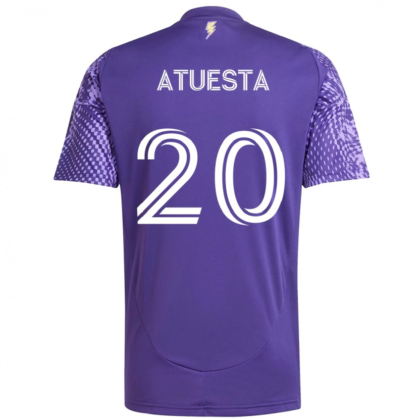 Danxen Kinderen Eduard Atuesta #20 Paars Wit Thuisshirt Thuistenue 2025/26 T-Shirt