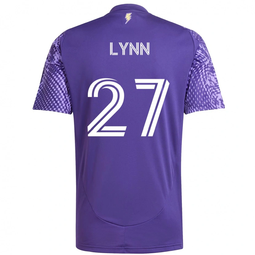 Danxen Kinderen Jack Lynn #27 Paars Wit Thuisshirt Thuistenue 2025/26 T-Shirt