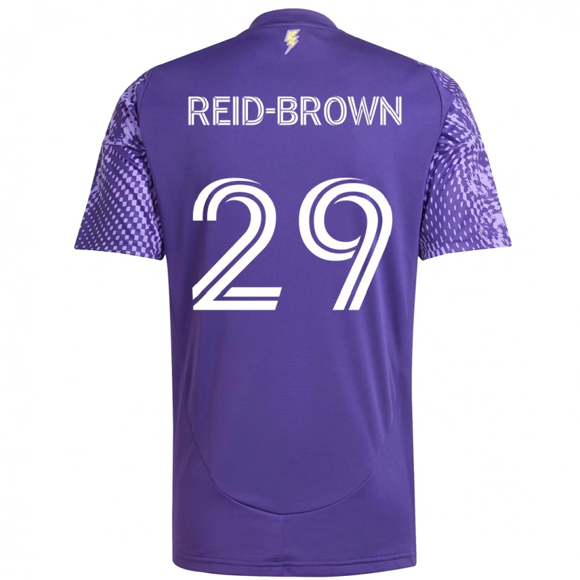 Danxen Kinderen Tahir Reid-Brown #29 Paars Wit Thuisshirt Thuistenue 2025/26 T-Shirt