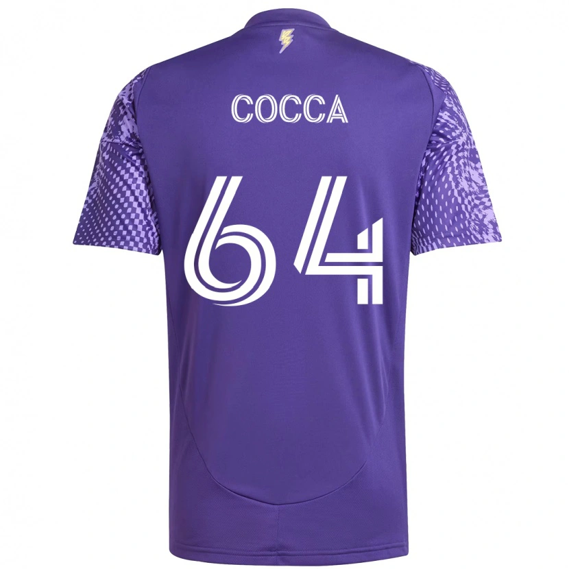 Danxen Kinderen Manuel Cocca #64 Paars Wit Thuisshirt Thuistenue 2025/26 T-Shirt