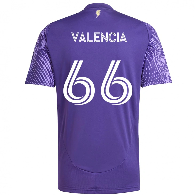 Danxen Kinderen Yeiler Valencia #66 Paars Wit Thuisshirt Thuistenue 2025/26 T-Shirt