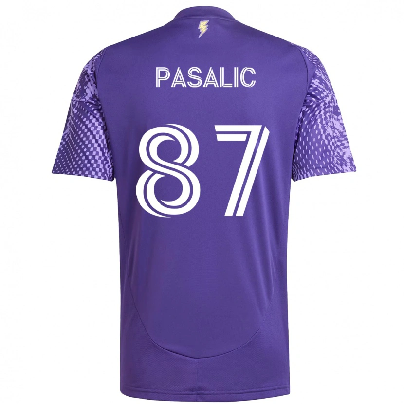 Danxen Kinderen Marco Pasalic #87 Paars Wit Thuisshirt Thuistenue 2025/26 T-Shirt