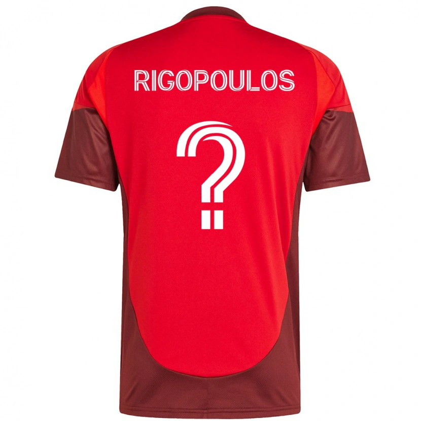 Danxen Kinderen Theo Rigopoulos #0 Rood Wit Thuisshirt Thuistenue 2025/26 T-Shirt