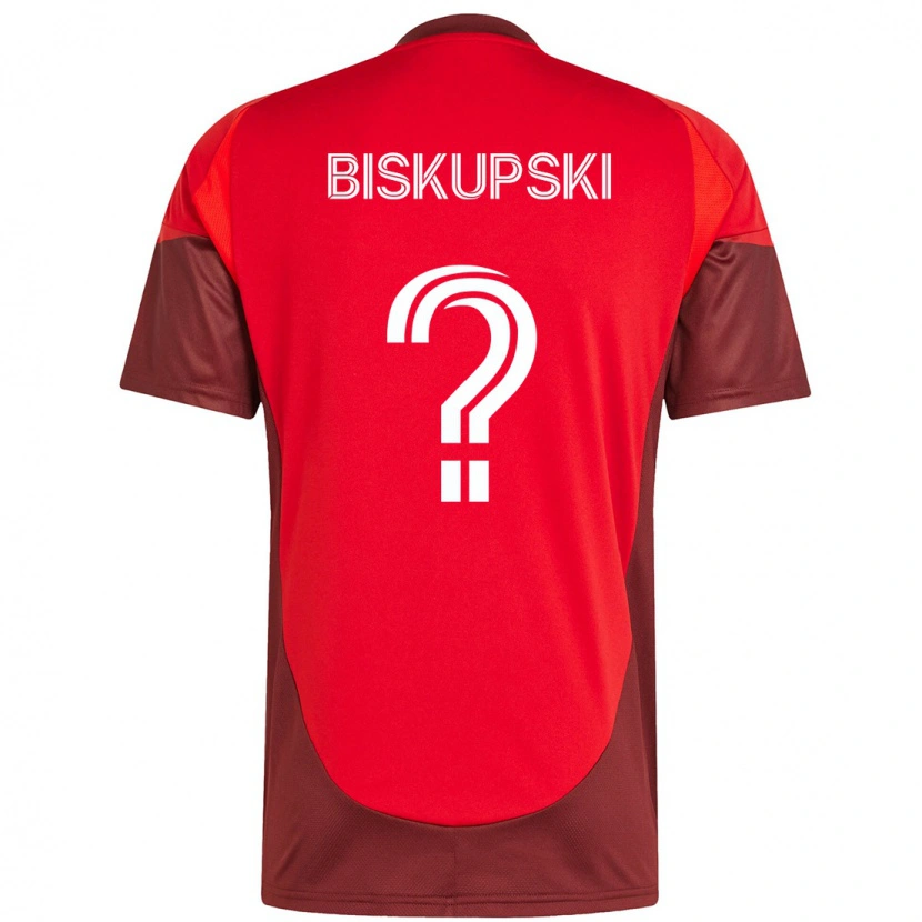 Danxen Kinderen Philip Biskupski #0 Rood Wit Thuisshirt Thuistenue 2025/26 T-Shirt