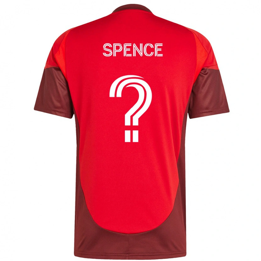 Danxen Kinderen Jourdan Spence #0 Rood Wit Thuisshirt Thuistenue 2025/26 T-Shirt