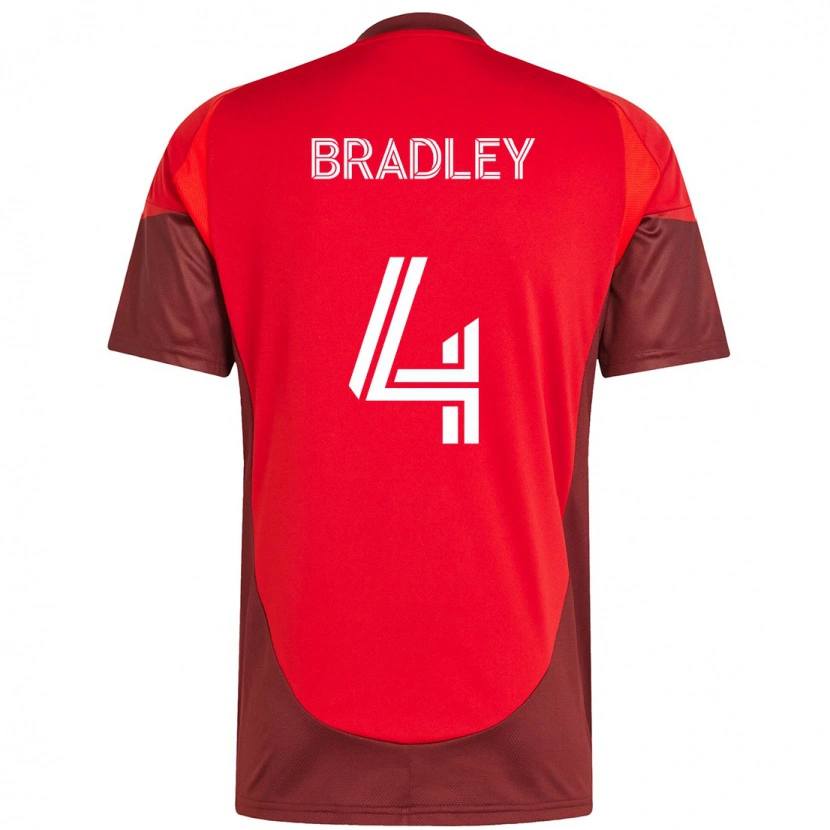 Danxen Kinderen Michael Bradley #4 Rood Wit Thuisshirt Thuistenue 2025/26 T-Shirt